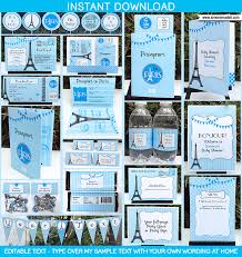 Paris Baby Shower Theme Printables Simonemadeit Com