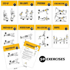 Exercise Cards Bodyweight Home Gym Workout Personal