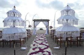 White And Purple Theme Beach Wedding In Bali Romantic Wedding Venue Cheap Wedding Venues Wedding Dress Cost