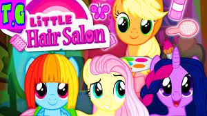 Mlp Hair Salon Hairdresser Applejack Twilight Sparkle Rainbow Dash My Little Pony Hair Hair Salon Games My Little Pony Games