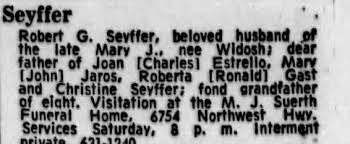 Obituary for Robert Seyffer