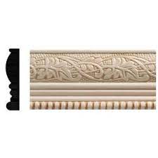 Get free shipping on qualified interior chair rail or buy online pick up in store today in the building materials department. Ornamental Mouldings 1825 1 2 In X 2 1 4 In X 96 In White Hardwood Embossed Ivy Bead Trim Chair Rail Moulding 1825 8ftwhw The Home Depot Chair Rail Moulding Ornamental Mouldings Chair Rail