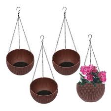 Vos plantes pousseront et s´épanouiront en un clin d´oeil. Worth 4 X Panier De Jardiniere Suspendu Avec Egouttoir Et Chaine Pour Suspendre Des Pots De Fleurs Interieur Exterieur Cdiscount Jardin