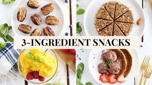 5 Easy And Healthy Snacks 3 Ingredients Only Recipe Healthy Snacks Healthy Snacks Easy Snacks