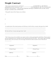 Simple Contract Template Contract Template Construction Contract Contract Agreement