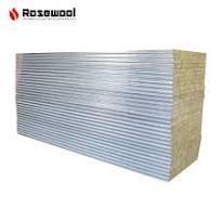 Density 80-140kg/M3 Fire Protection Thermal Insulation Rock Wool Sandwich  Panel Used for Roof, Wall, Prefab Houses, Steel Structure Buildings