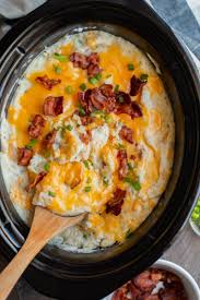 Cut in half lengthwise, then cut in half lengthwise again. Slow Cooker Baked Potato Casserole The Magical Slow Cooker