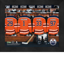 Thousands of edmonton oilers fans braved the rain to get their hands on equipment from their. Personalized Nhl Edmonton Oilers Locker Room Sign