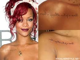 Rihanna has several ancient egyptian tattoos across her body but perhaps the most famed is the tattoo of queen nefertiti that she has inked on her left ribcage alongside her breasts. Pin On Tattoos