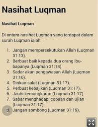 Dan kami wajibkan manusia berbuat baik kepada kedua ibu bapanya; Ikmi Korea Pesan Pesan Luqman Siapakah Luqman Dan Facebook