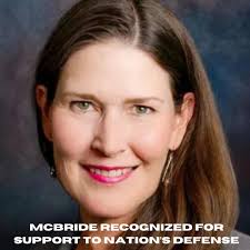 Kris McBride, the civilian aide to the secretary of the Army for Alabama  (North), was presented the Major General Anthony J. Drexel Biddle Medal for  outstanding contributions to the Association of the