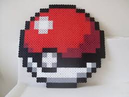 Pokemon Large Perler Bead Pokeball Perler Bead Art Perler Beads Designs Geek Crafts