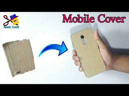 Next, bend the cardboard into quarters so the scored side is on the outside and mark out flaps on each side of each quarter. Mobile Cover Making At Home Best Out Of Waste How To Make Mobile Mobile Cover From Cardboard Youtube