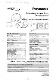 Panasonic Nn H765bf Operating Instructions Manualzz Com