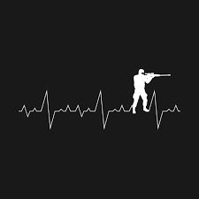 Check Out This Awesome Heartbeat Shooting Csgo Pubg Gaming Design On Teepublic Gaming Tattoo Dog Memorial Tattoos Military Drawings