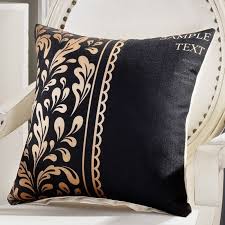 Hot Sale High Quality Vintage Luxury Europe Black Gold Cushion Cover Decorative Throw Pillows Pillowcase C Luxury Europe Gold Cushion Covers Gold Throw Pillows