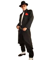 Mens brownlong zoot suitsmens co co dark brownlong fashion zoot suit hasexcellent look. Men S Liquid Jet Black Fashion Long Zoot Suit
