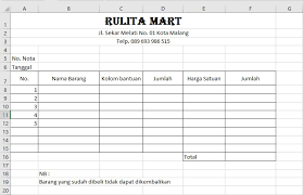 Pastinya juga ada beberapa nota. Tutorial Membuat Nota Penjualan Di Microsoft Excel