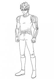 One Punch Man Coloring Page One Punch Man Superhero Coloring One Punch