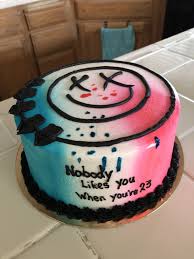 23rd Birthday Birthday Cake Ideas For 23 Year Old Female Blink 182 Birthday Cake For My Daughter S 23rd Birthday From Best Bakery Old Tyme Pastries In Turlock Ca Blink 182 Cake Cake 23 Birthday Cake