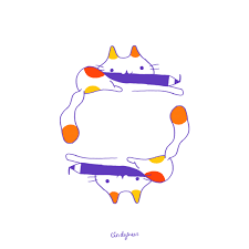If Only M C Escher Had Cats Maybe He Would Ve Drawn Cats Drawing Each Other Cat Drawing Whimsical Cats Cat Gif