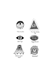 Evil Eyes A5 Print By Annarack On Etsy 6 00 Parmak Dovmeleri Dovme Fikirleri Dovme