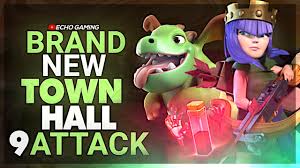 Th9 Queen Walk Skeleton Spell Baby Attack Clash Of Clans Youtube