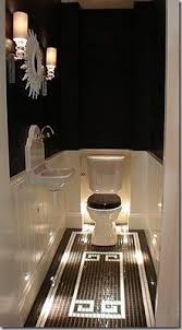 Black And White Tile Powder Room Decorno Bathrooms Tiny Powder Rooms Toilet Closet Small Toilet