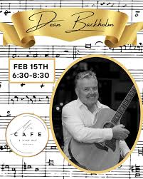 🎶 Dean is BACK, baby! 🎶 By popular demand, Dean Backholm returns to his  hometown for another unforgettable night of live music! Catch him this  Saturday, 2/15, from 6:30-8:30 PM at the