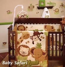 Shopping for modern crib bedding? Baby Safari 8 Piece Crib Bedding Set Bumper Monkey Elephant Lion Giraffe Ebay Safari Nursery Bedding Baby Safari Nursery Baby Nursery Sets
