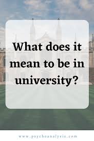 What Does It Mean To Be In University Going To University University It S Meant To Be