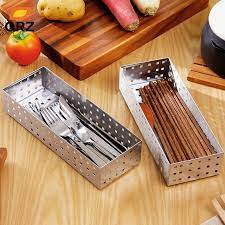 Create efficient kitchen storage with drawer organizers, pot racks, cabinet organizers, rolling carts and refrigerator bins. Orz 2pcs Cutlery Trays Tableware Storage Basket Stainless Steel Metal Kitchen Drawers Organizer Dinnerware Storage Boxes Trays Cutlery Tray Box Traystorage Tray Aliexpress