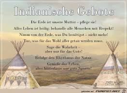 Indianische Gebote