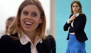 True blue: Princess Beatrice wears frilled skirt to open new academy in  West Yorkshire