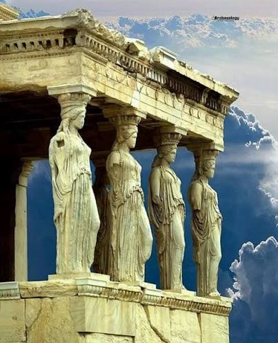 The Porch of the Caryatids, part of the Erechtheion on the Acropolis of  Athens, is one of the most iconic and unique architectural features of ancient  Greece. Built around 406 BCE, the
