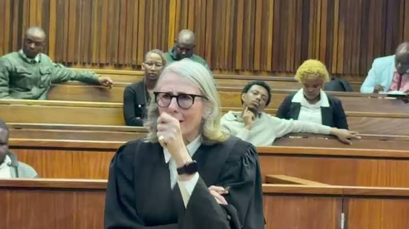 Adv. Anneline Van Den Heever Cross-Examines State Witness, Lawyer for accused No. 3 and 4, Advocate Anneline Van Den Heever, is cross-examining the State’s witness during the trial-within-a-trial in ...