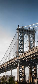 New York Usa Bridge Buildings 1242x2688 Iphone 11 Pro Xs Max Wallpaper Background Picture Image
