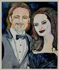 PAINTING ON CANVAS original. Fight Club. Brad Pitt. Raleigh NC Artist  $100.00