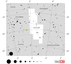 Caelum Constellation Star Chart Star Map Caelum Star Chart