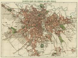 Sao Paulo Map Antique Map Vintage Map Of Sao Paulo Etsy Antique Maps Vintage Antique Map Historical Maps