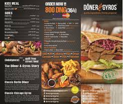 Doners Gyros Our Menu Best Doner In Dubai Abu Dhabi Gyros Kids Meals Menu