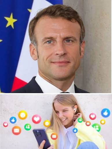 A digital graphic depicting a smartphone with a French flag overlay, representing the legal debate over children's social media access.