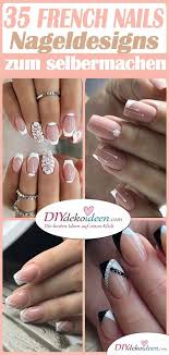 Gelnägel french manicure mit blumen design nägel. 35 Wunderschone French Nails Franzosische Manikure Leichtgemacht