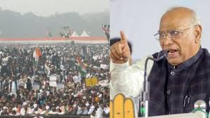 वोट चोरी पर दिल्ली के रामलीला मैदान में कांग्रेस का हल्लाबोल, मल्लिकार्जुन  खड़गे बोले- सत्ता पर काबिज है 'चोरी की सरकार'