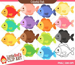 Trout fish and lure vector design template. Rainbow Fish Clip Art And Digital Stamp Personal And Commercial Use Clip Art Clip Art Borders Free Clip Art