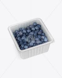 Download Container W Blueberry Mockup In Tray Platter Mockups On Yellow Images Object Mockups PSD Mockup Templates