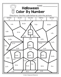 Printable Halloween Math Worksheets For 1st Grade Halloween Worksheets Halloween Math Worksheets Halloween Math Activities