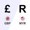 The malaysian ringgit is subdivided into 100 sen (cents). 1
