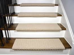 Dean Premium Pet Friendly Tape Adhesive Free Non Slip Bullnose Carpet Stair Treads Quadrille Aged Linen Bullnose Carpet Stair Treads Carpet Stair Treads Stair Runner Carpet
