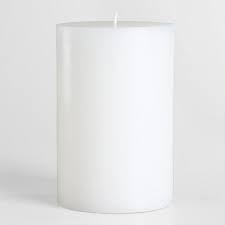 4 X 6 White Unscented Pillar Candle World Market